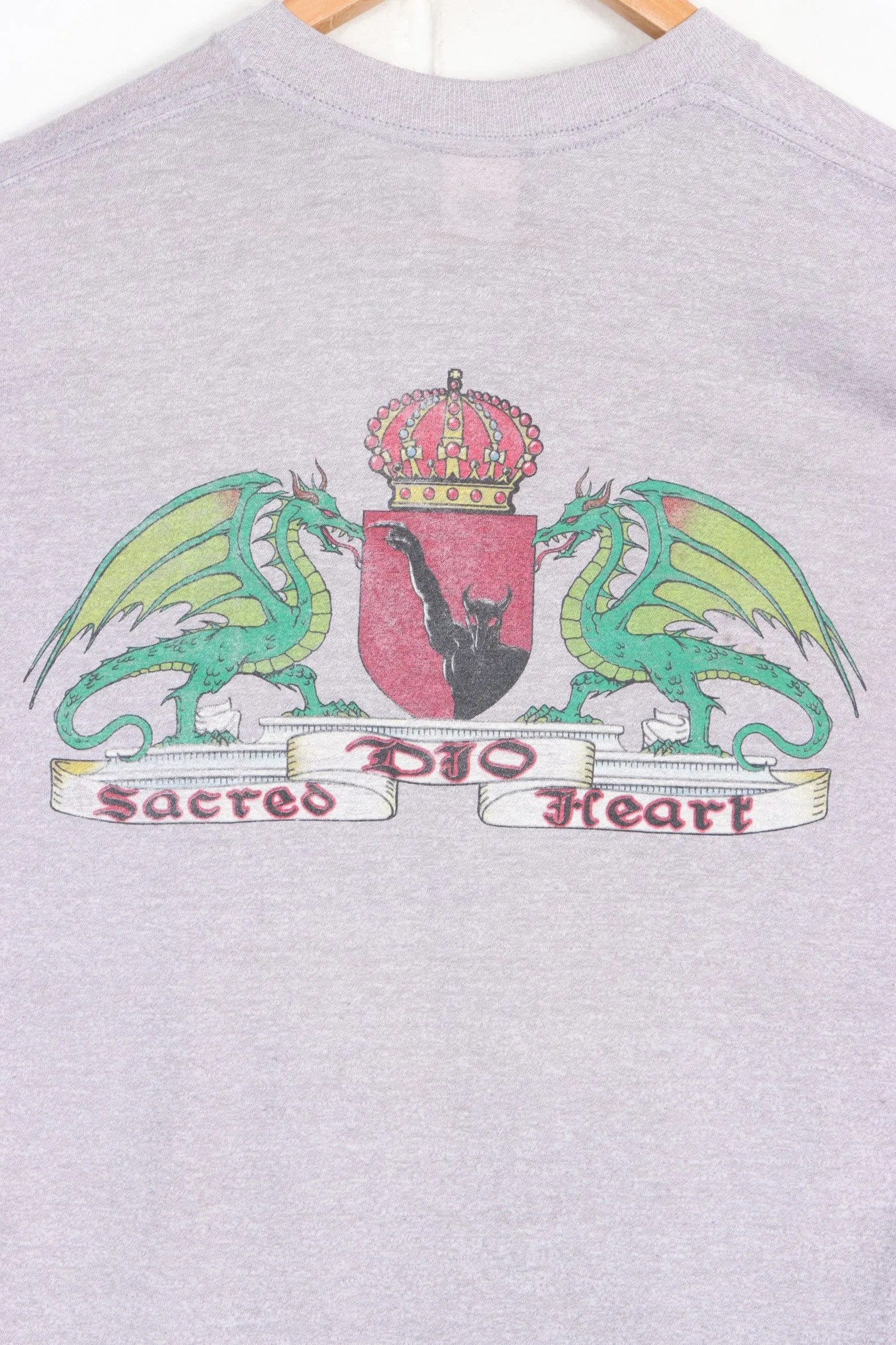 Vintage DIO 1985 Sacred Heart Front Back Single Stitch T-Shirt USA Made (L)