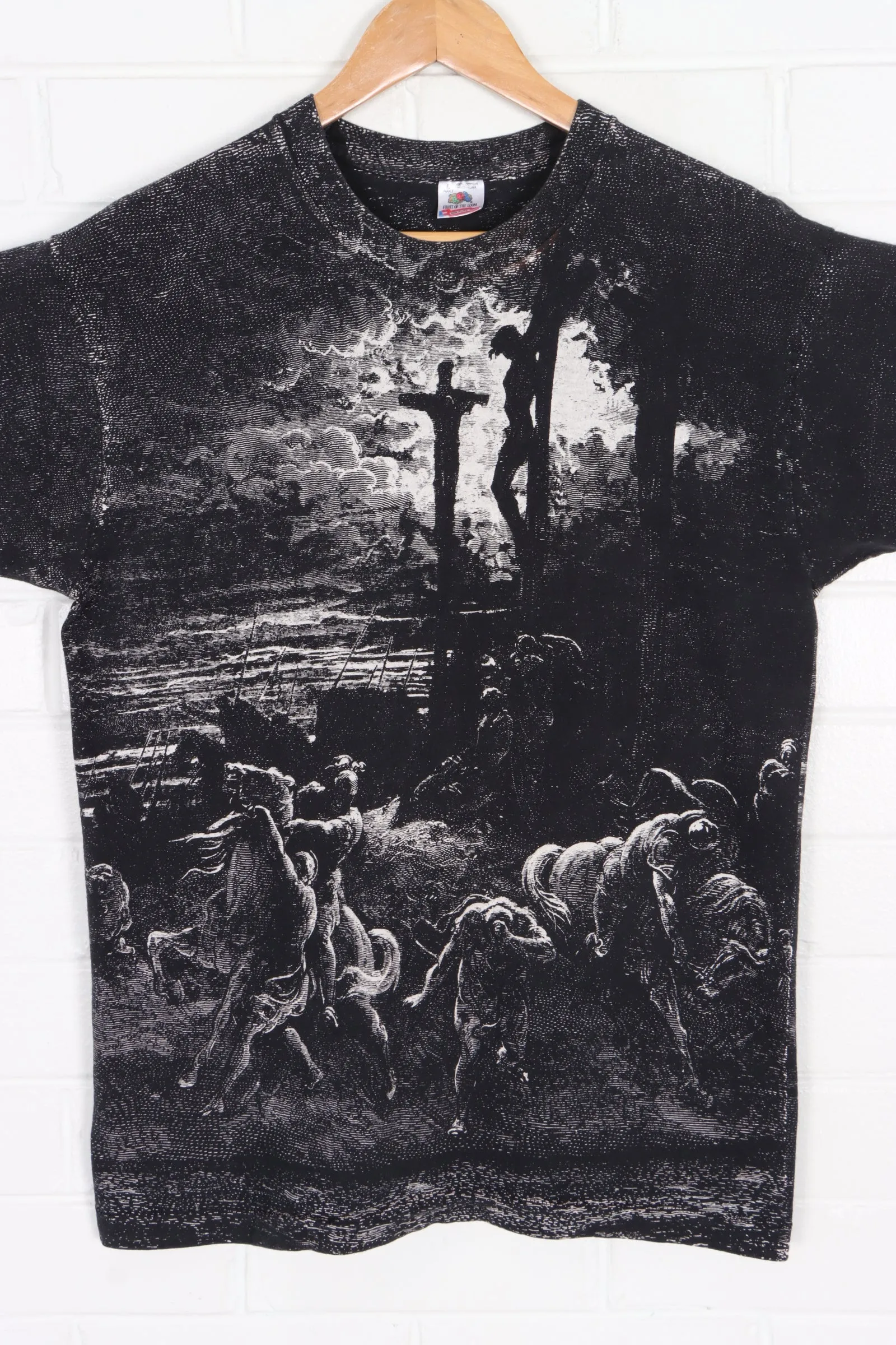 Vintage Jesus Gustave Dore Crucifixion Single Stitch T-Shirt USA Made (M-L)