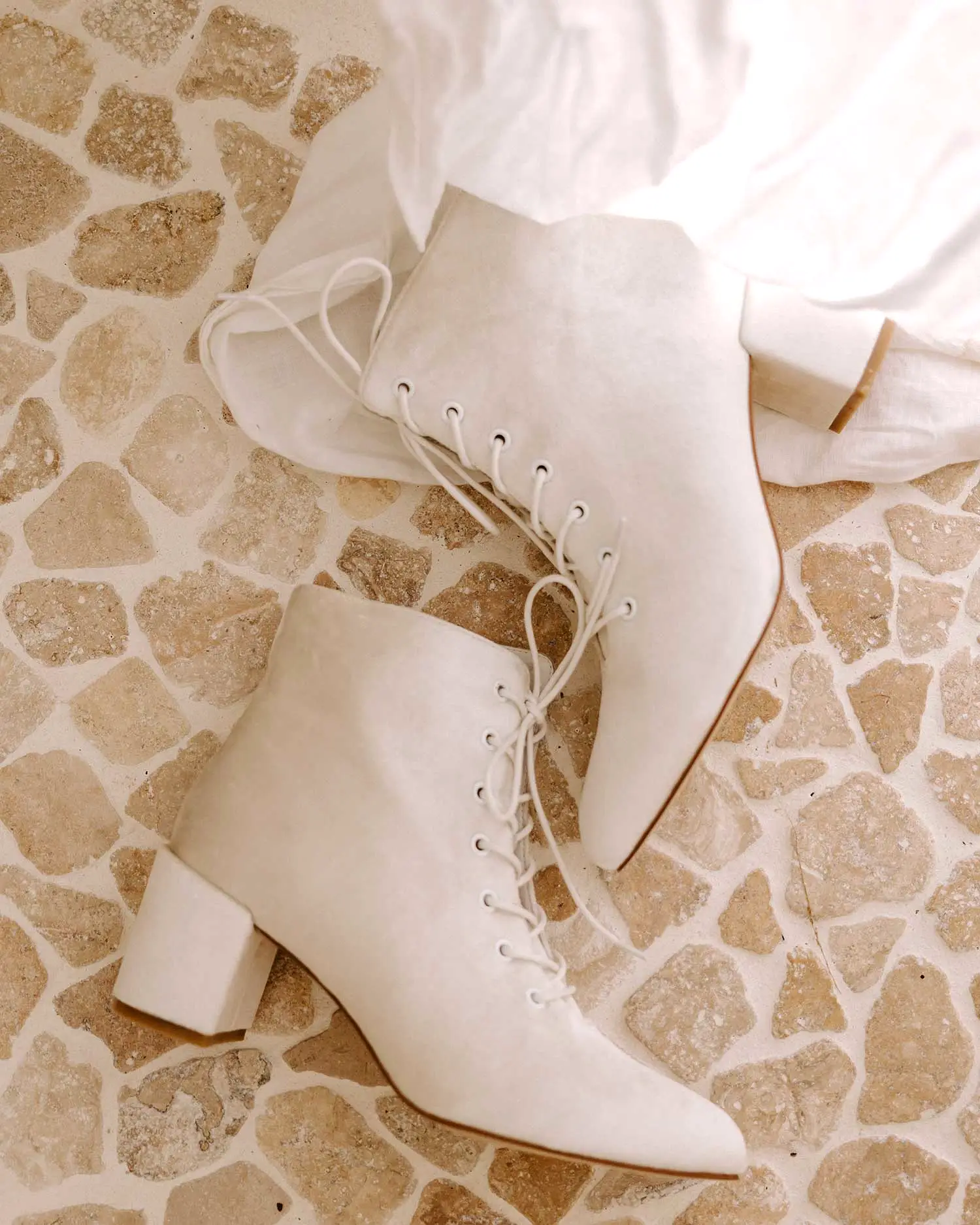 VOW - VELVET BRIDAL ANKLE BOOTIES