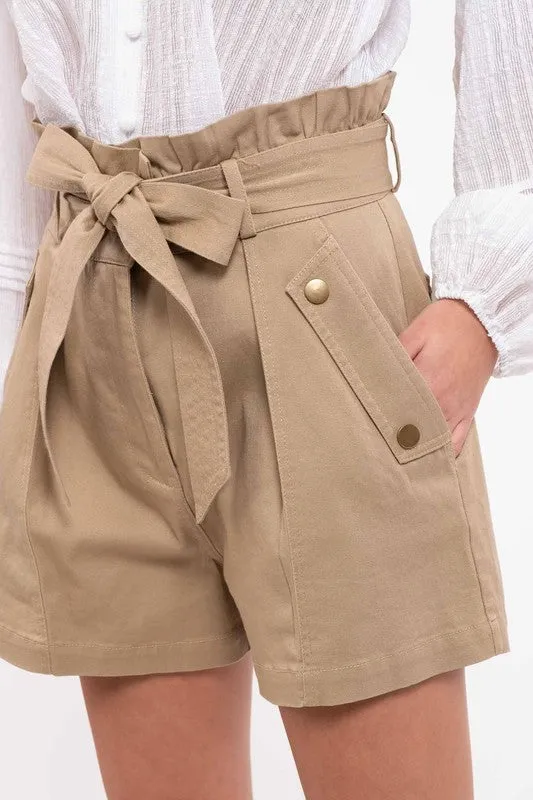 Wheat Beige Cargo Shorts