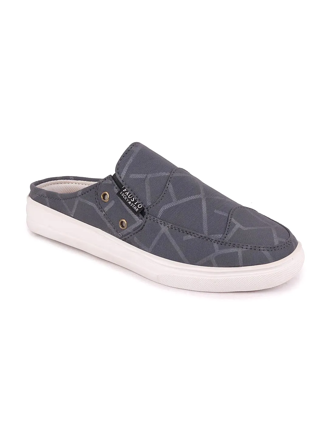 Women Grey Casual Canvas Slip-On Shoes