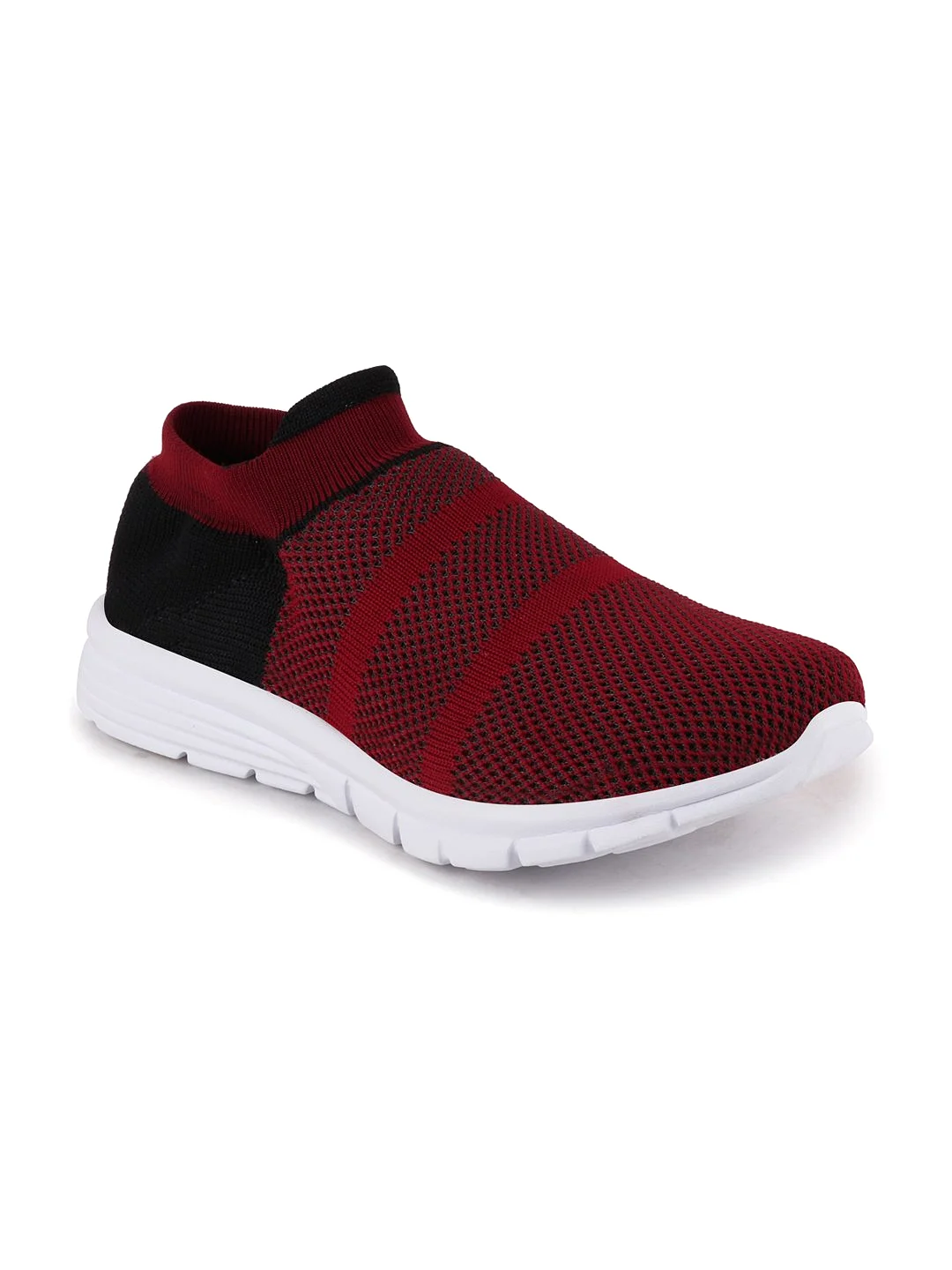 Women Maroon Sports Slip-On Outdoor Walking Shoes