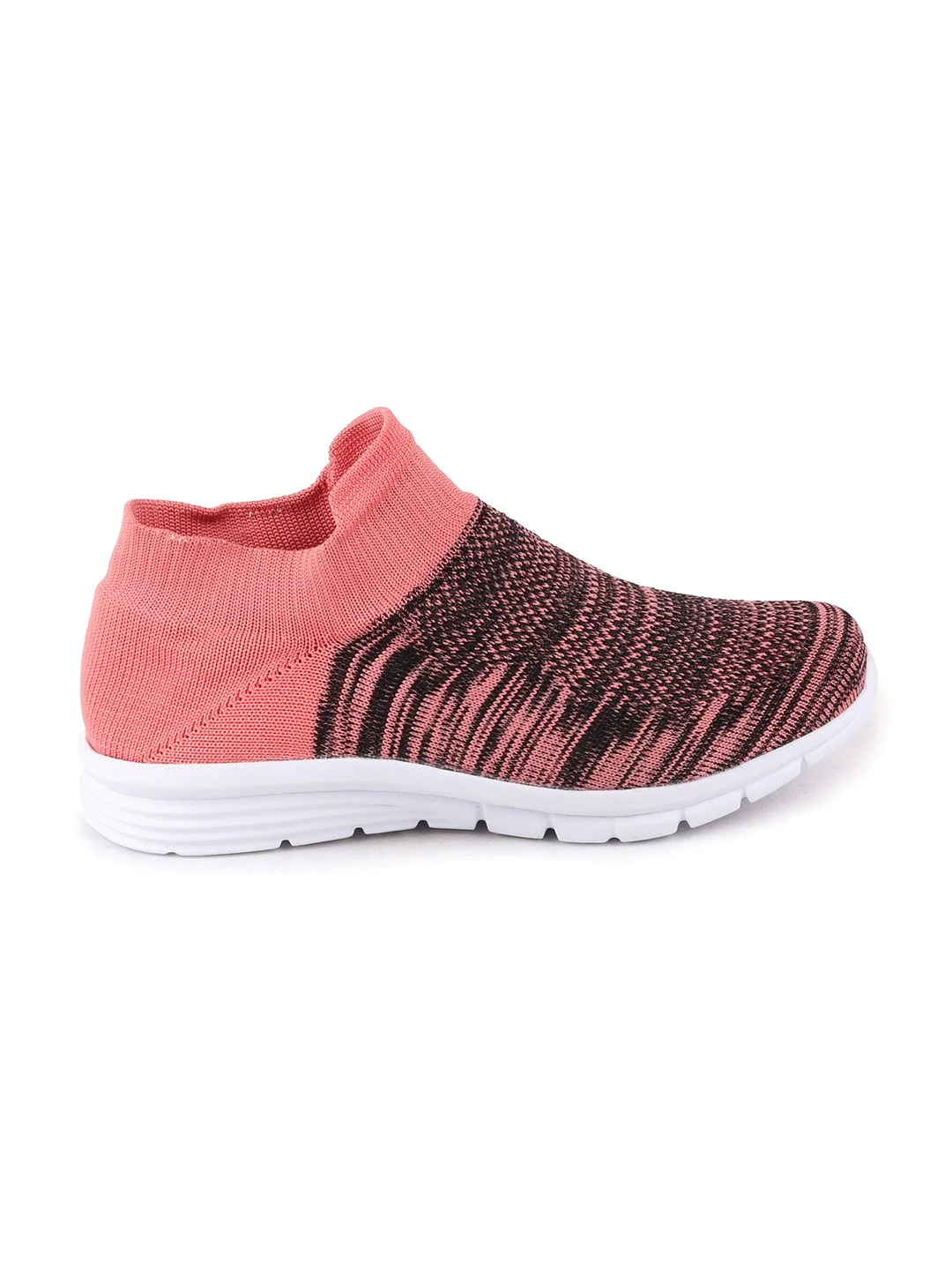 Women Peach Sports Slip-On Walking Shoes