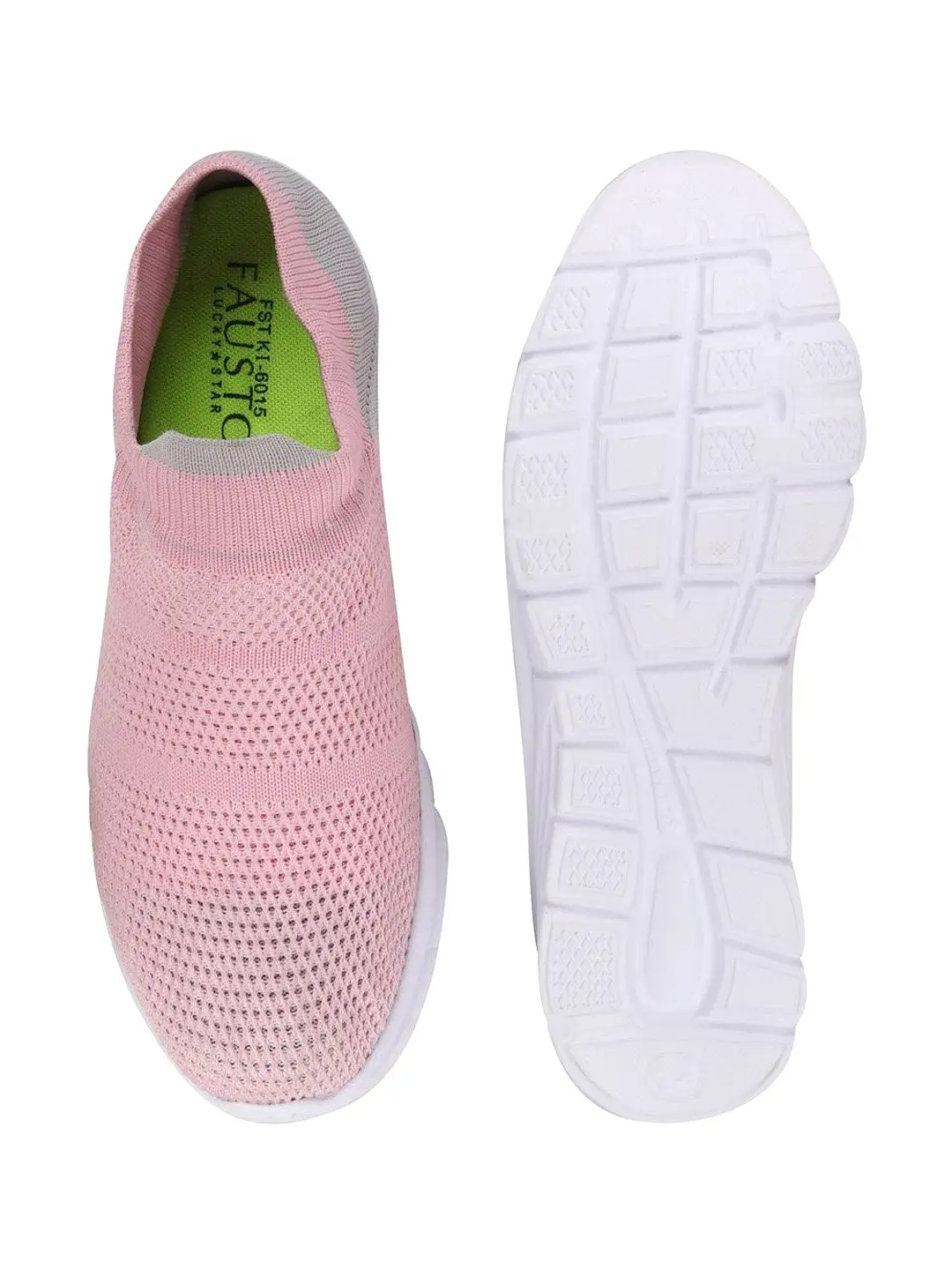 Women Pink Sports Slip-On Walking Shoes