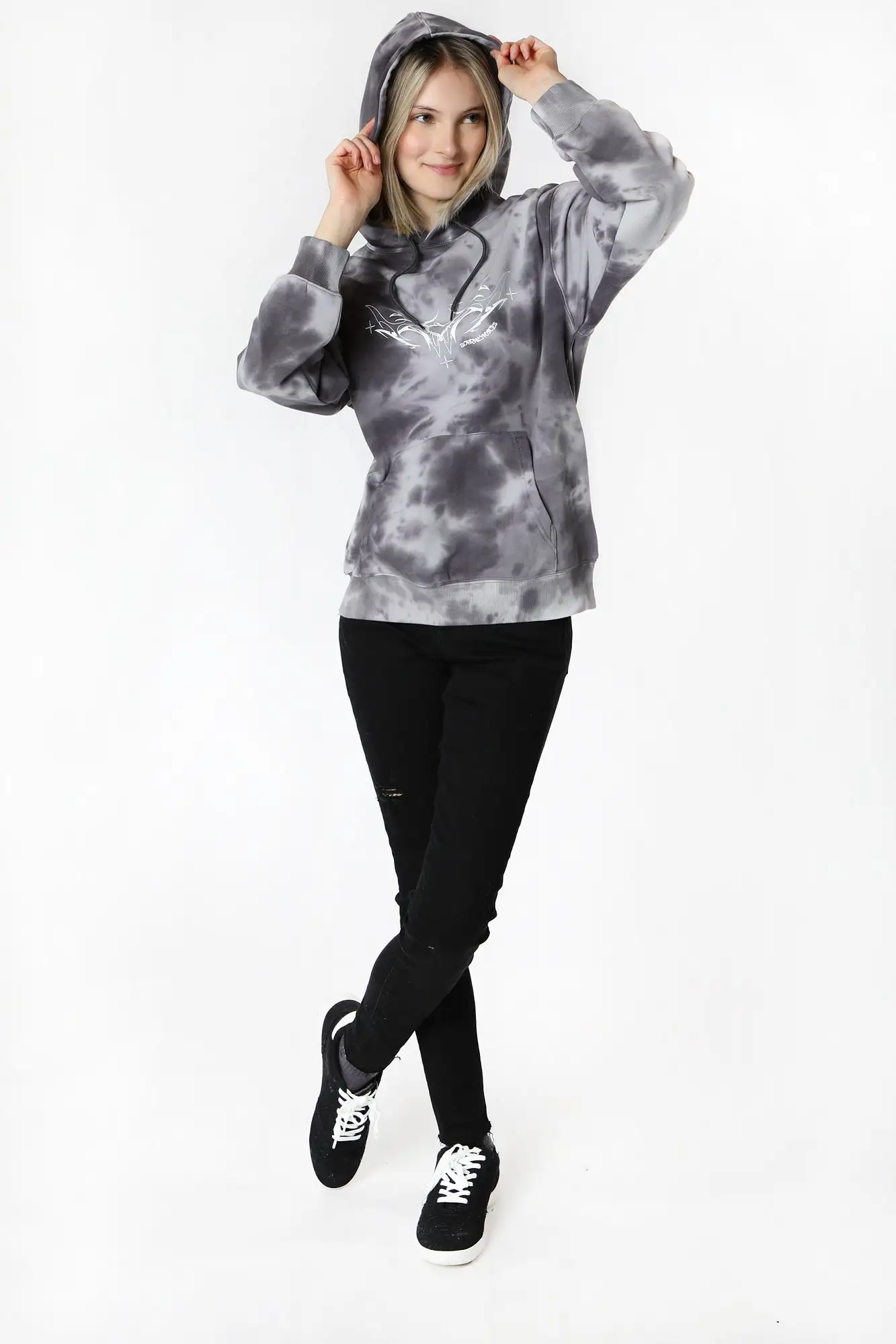 Womens Sovrn Voices Tie-Dye Hoodie