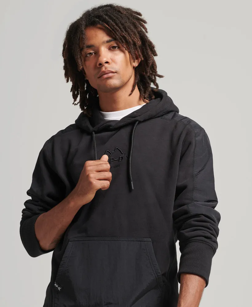 XP-D Hybrid Fabric Mix Hoodie | Black