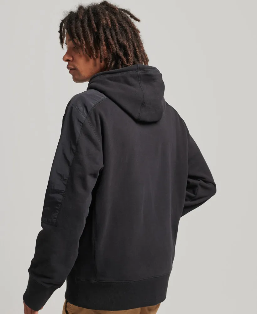 XP-D Hybrid Fabric Mix Hoodie | Black