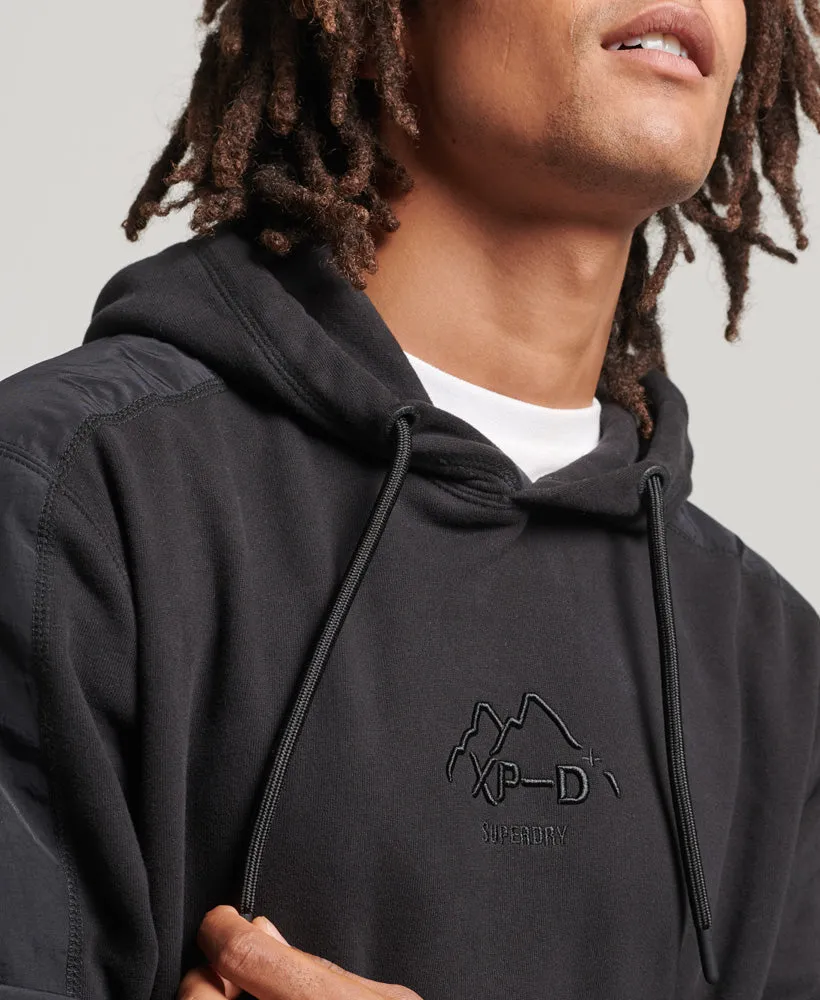 XP-D Hybrid Fabric Mix Hoodie | Black