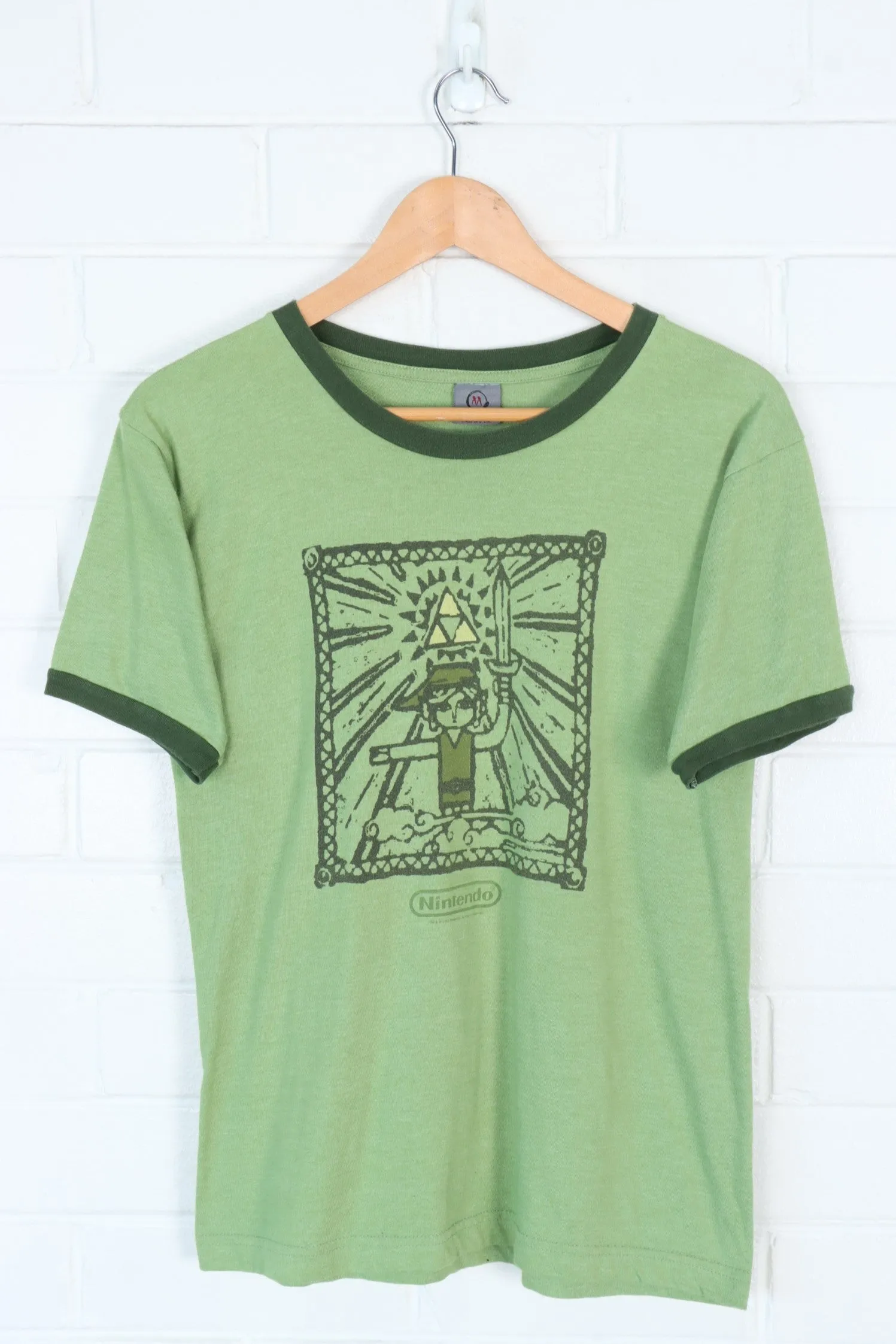 ZELDA Nintendo Green Ringer 50/50 T-Shirt (S)