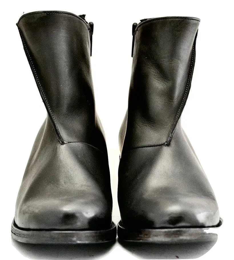 Zip back boot 2 |  Black | Calf