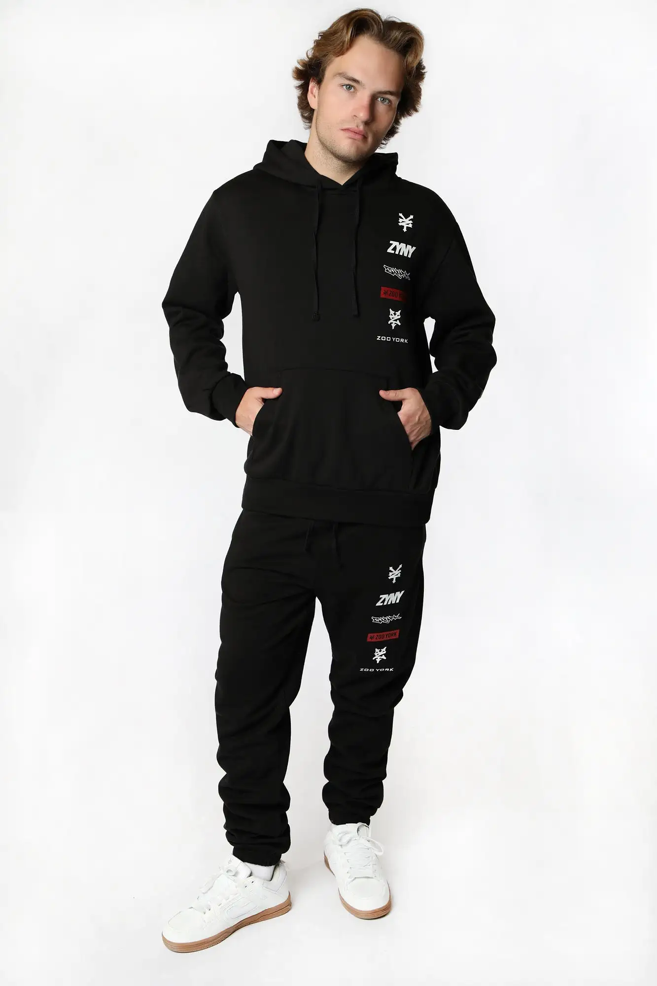 Zoo York Mens Multi Logo Hoodie